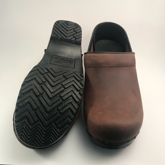 Dansko Distressed Leather slip on shoes Sz 37 - Picture 2 of 4